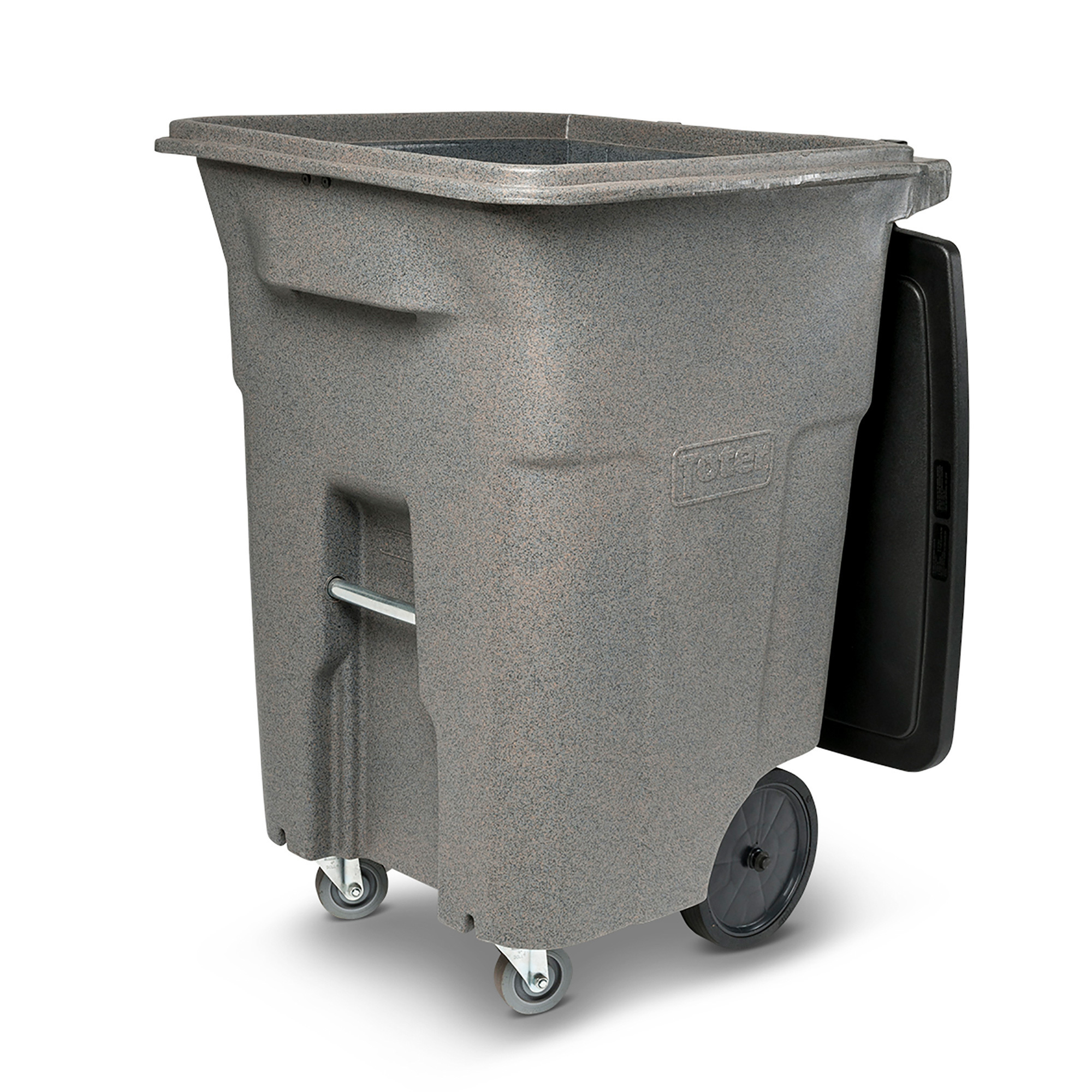 Toter 4-Wheel Trash Can with Lid, Graystone, 96-Gallon, Model# ACC96-54689